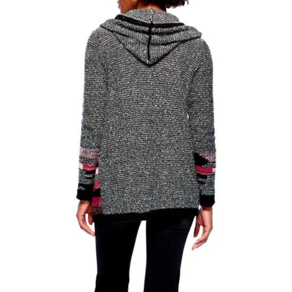 NIC AND ZOE Orchard Hooded Cardigan In Black Multi - Picture 8 of 10